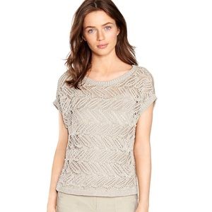 Drop Shoulder Open Stitch Pullover S Oversized Beachy Summer essential Boho